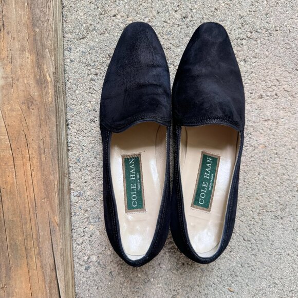 COLE HAAN WOMEN'S BLACK VELVET HEELS SIZE 5.5 - Picture 9 of 11